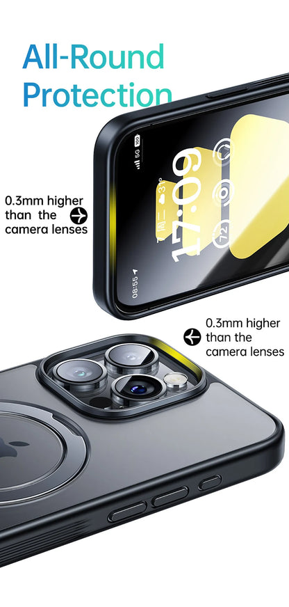 Baseus Magnetic Stand Case for iPhone 16 15 14 13 Pro Max Plus Case 180° Adjustable Kickstand Ring Cover Magnetic Charging Case