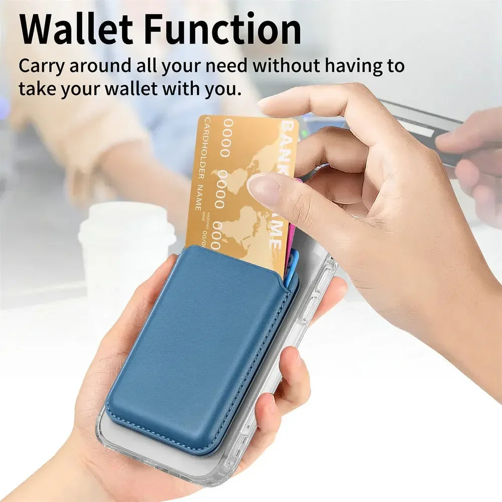 Leather Magnetic Card Bag Funda for iPhone 16 Pro Max 15 14 Plus 13 12 Phone Wallet Case Bank ID Card With Bracket Cover