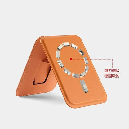 Leather Magnetic Card Bag Funda for iPhone 16 Pro Max 15 14 Plus 13 12 Phone Wallet Case Bank ID Card With Bracket Cover