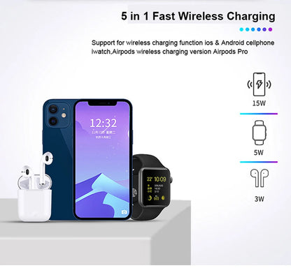 "Magnetic 4-in-1 iPhone & Watch Wireless Charger 15W"