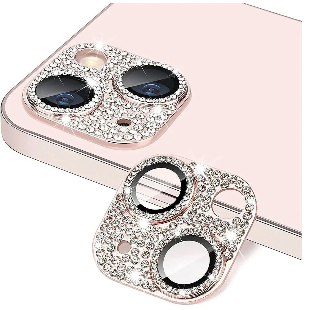 Glitter Diamond Camera Lens Protector Case Cover For iPhone 15 14 11 12 16 13 Pro Max Plus 12 13 Mini Protection Phone Accessory